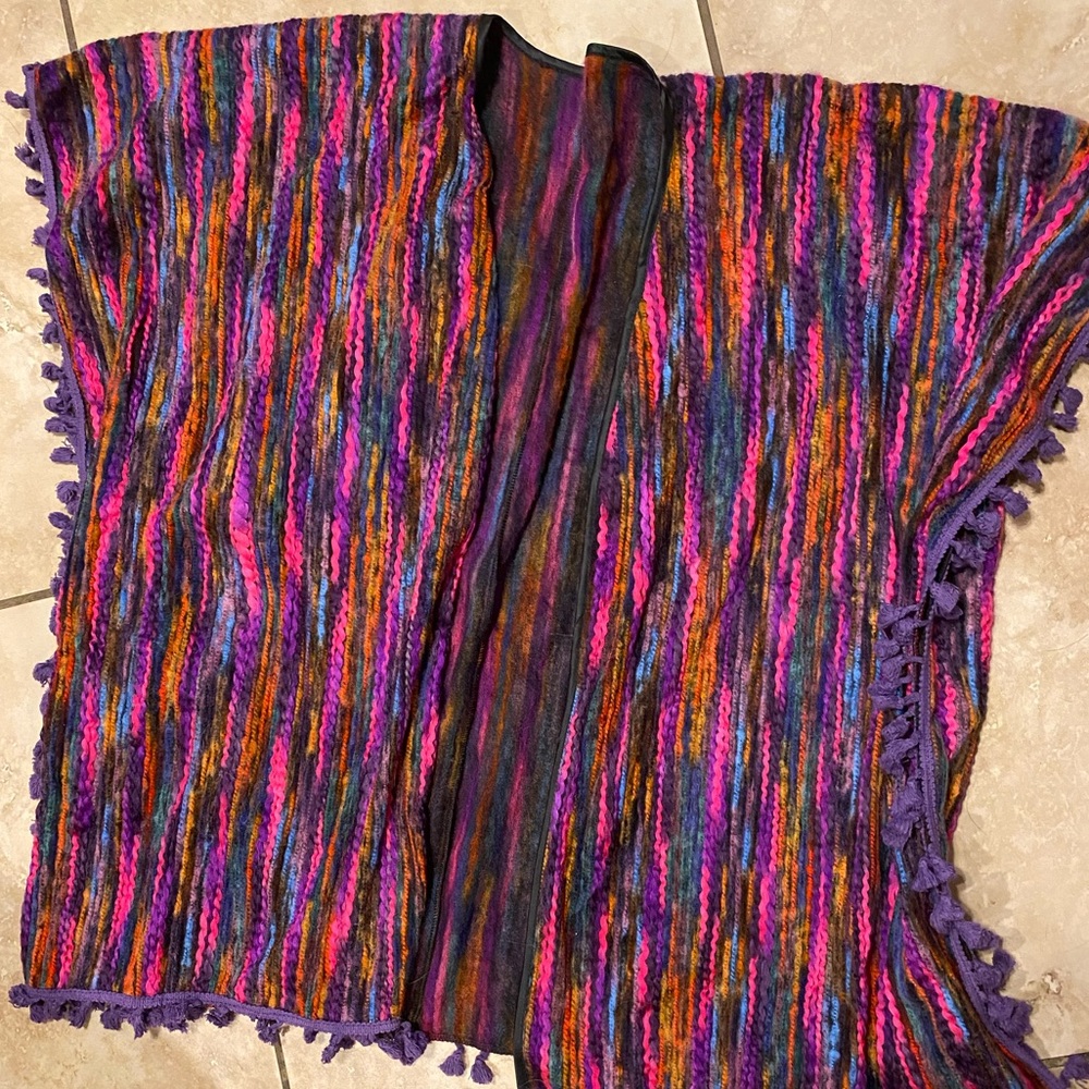 Boho pancho (plus) multicolored